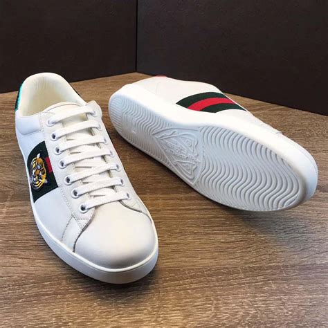 replica gucci low top white tiger|are gucci shoes real.